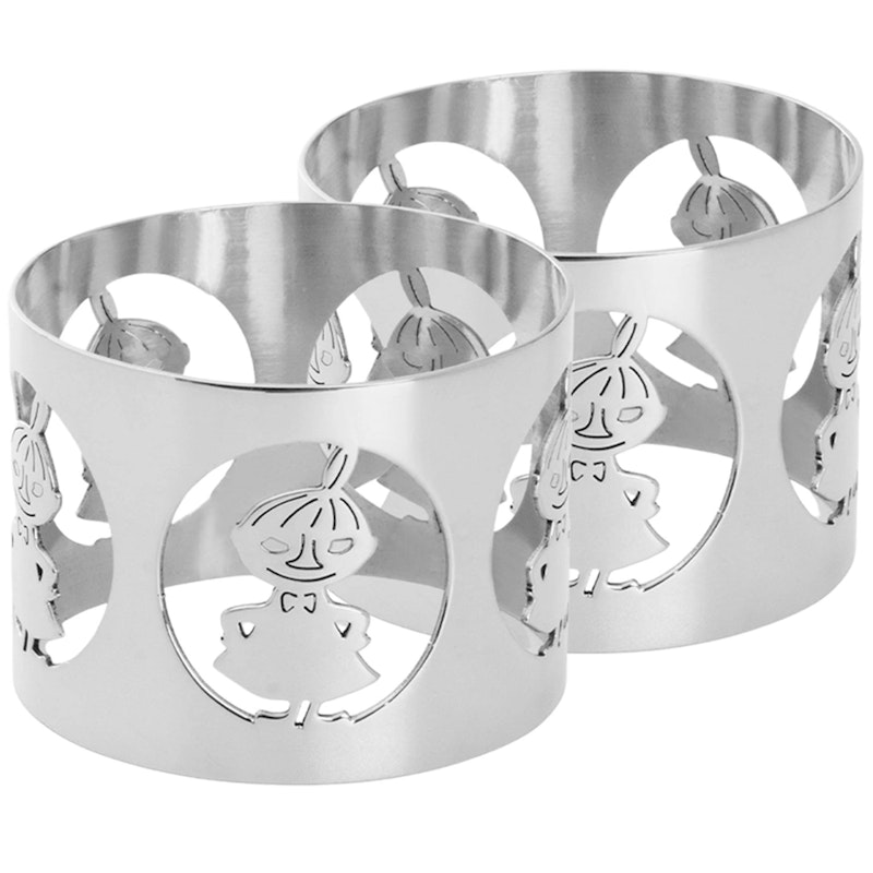 Hilke X Moomin Napkin Ring Little My 2-pack, Nickel Plated