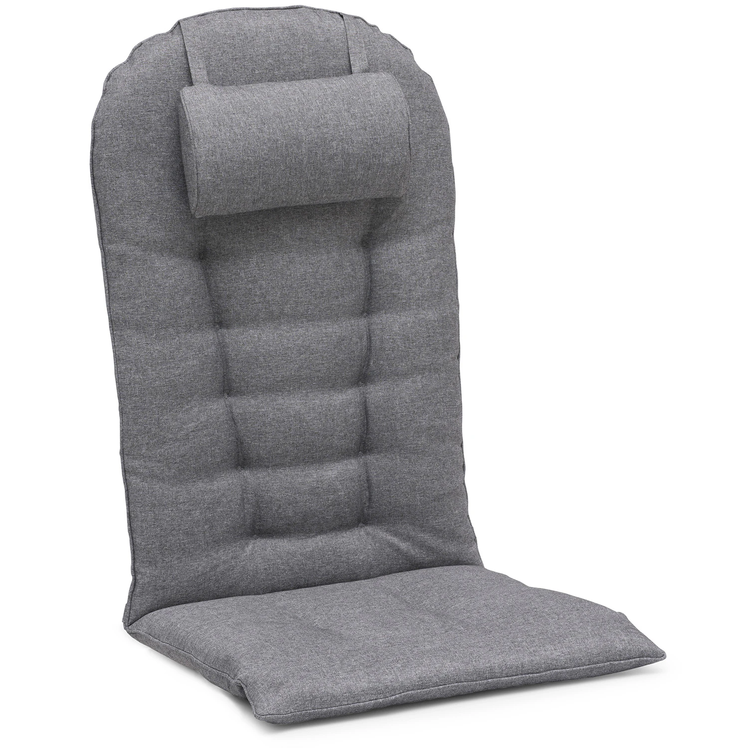 Tennesse Cushion With Neck Pillow, Grey Melange | RoyalDesign.co.uk