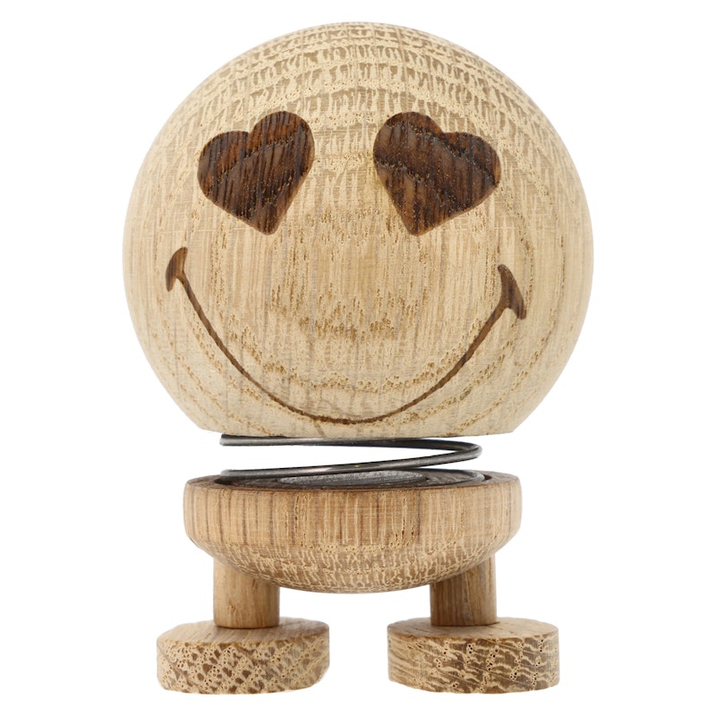 Hoptimist Smiley Love Figure S, Natural Oak