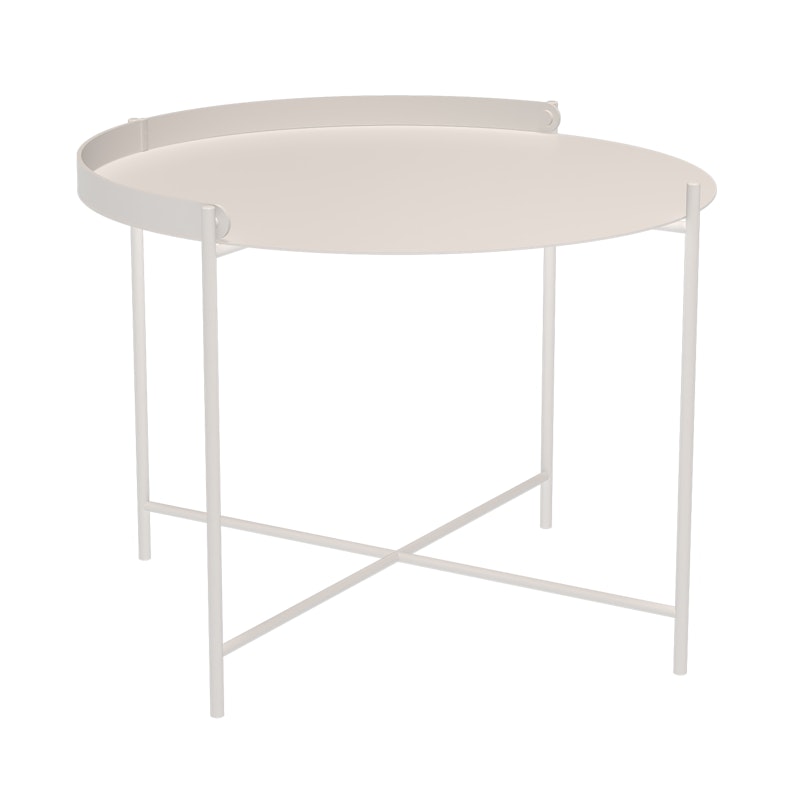 Edge Tray Table Ø62 cm, Muted White