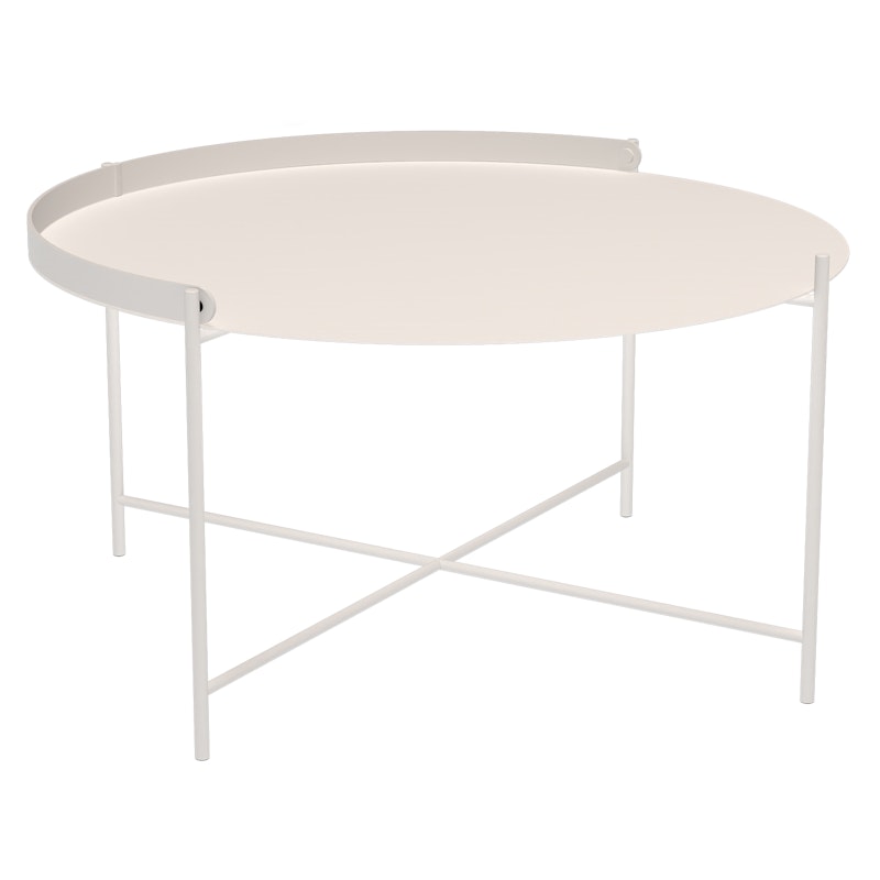 Edge Tray Table Ø76 cm, Muted White