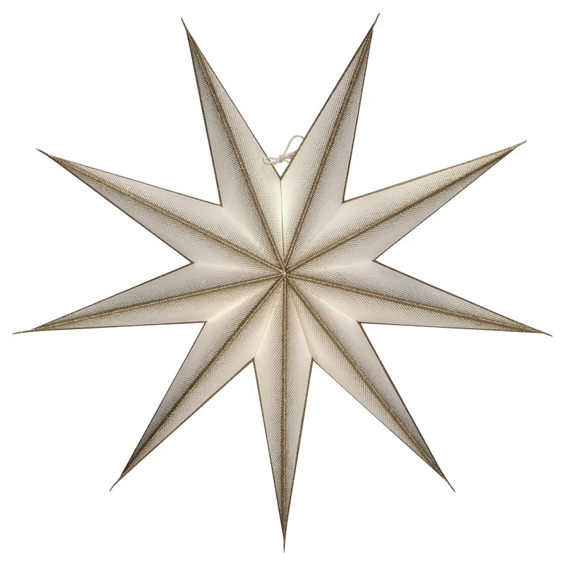 9 Point Star Ø60cm, Off-white/Champagne