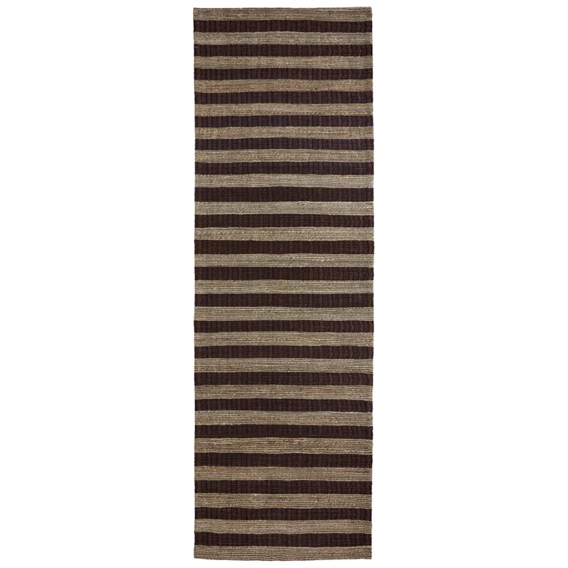 Block Rug 90x300 cm, Brown/Nature