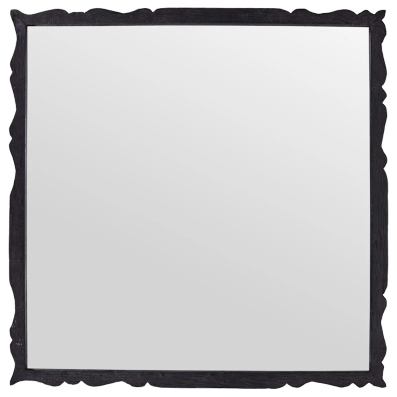 Carve Mirror, Brown 75x75 cm