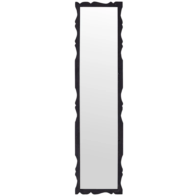 Carve Mirror, Brown 32x130 cm