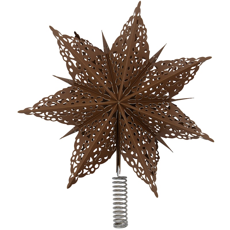 Clip Christmas Star 30 cm, Brown