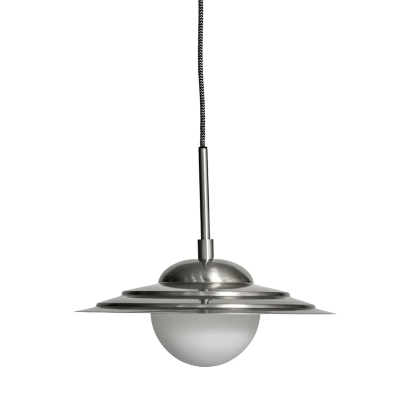 Coin Pendant Ø35 cm, Bruched Silver
