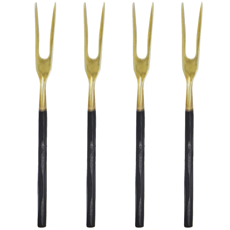 Cold Meat Fork 4-pack, Antique Brass