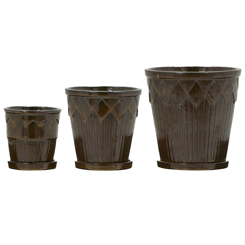 Cora Planter 3-pack, Brown
