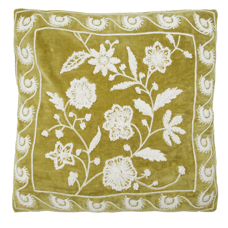 Rica Cushion Cover 50x50 cm, Off-white / Mustard
