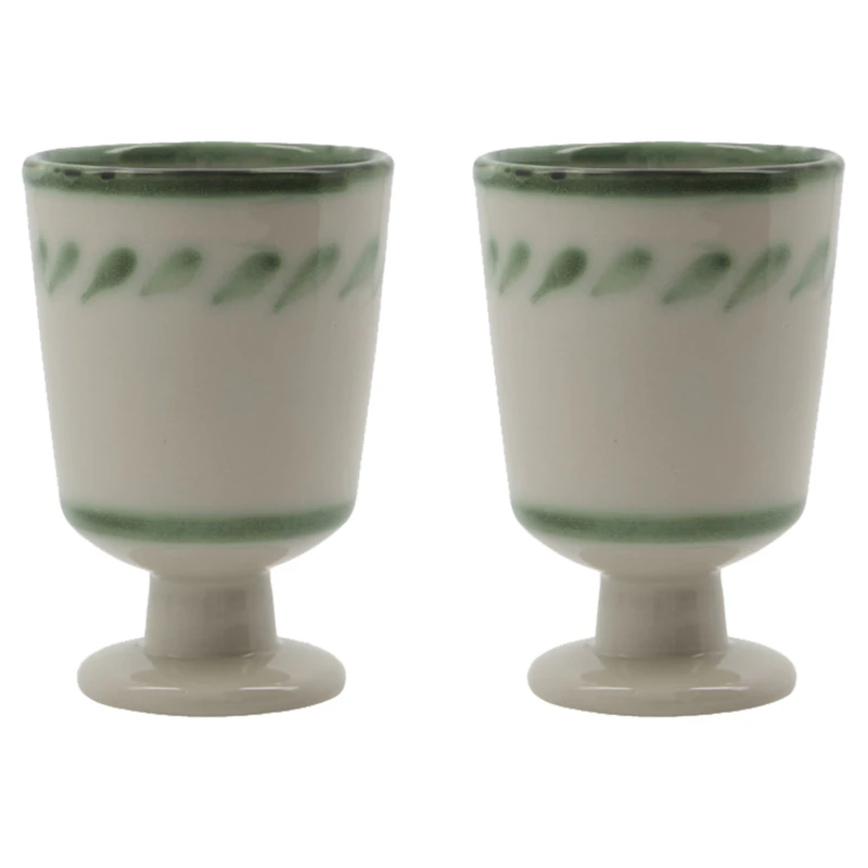 Diva Mug 2-pack With Foot, Green