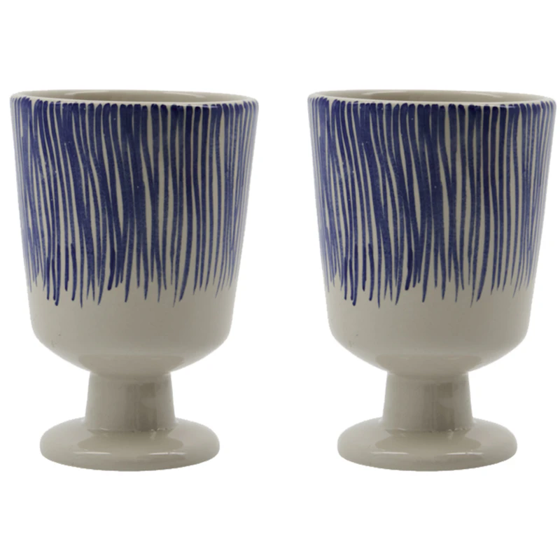 Diva Mug 2-pack With Foot, Blue