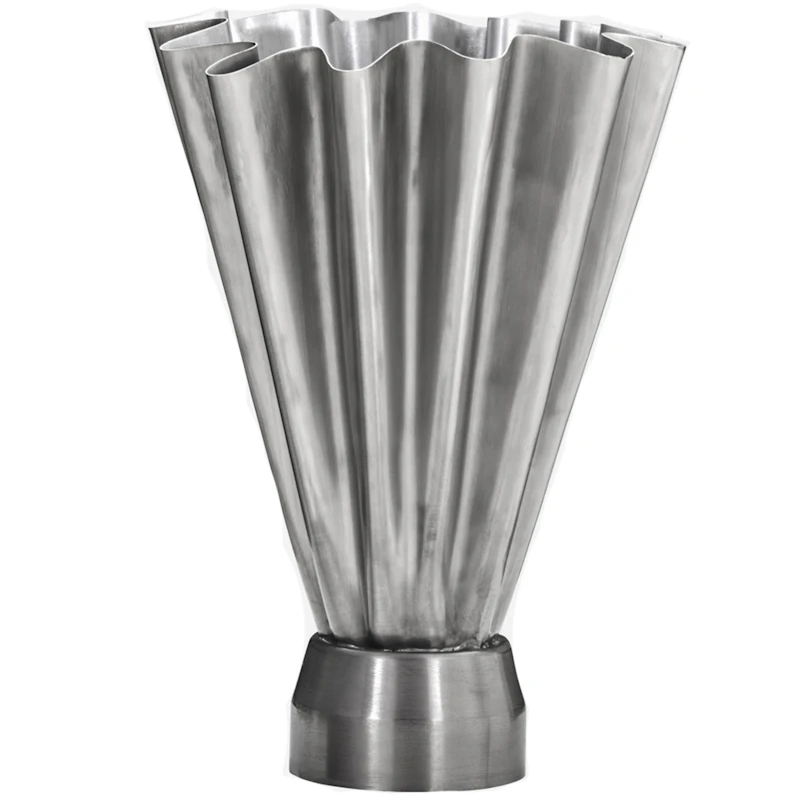 Flood Vase 33 cm, Brushed Silver