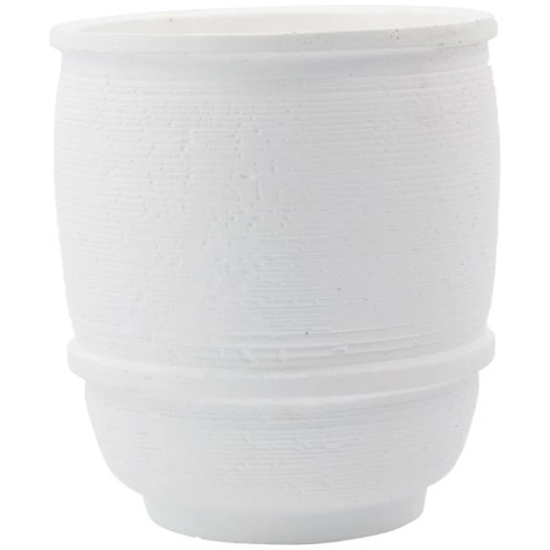 Ground Pot White, Ø14 cm H16 cm