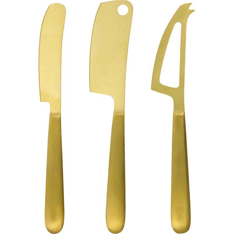 HDCheese Cheese Knife Set Gold 3-pack