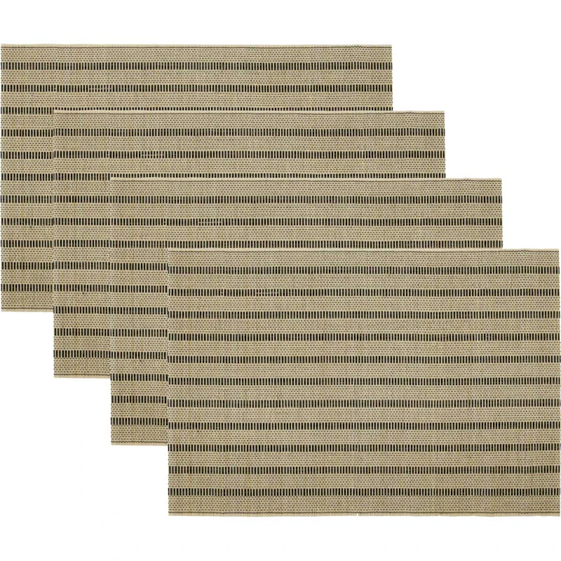 HDFica Placemat 4-pack, Black / Nature