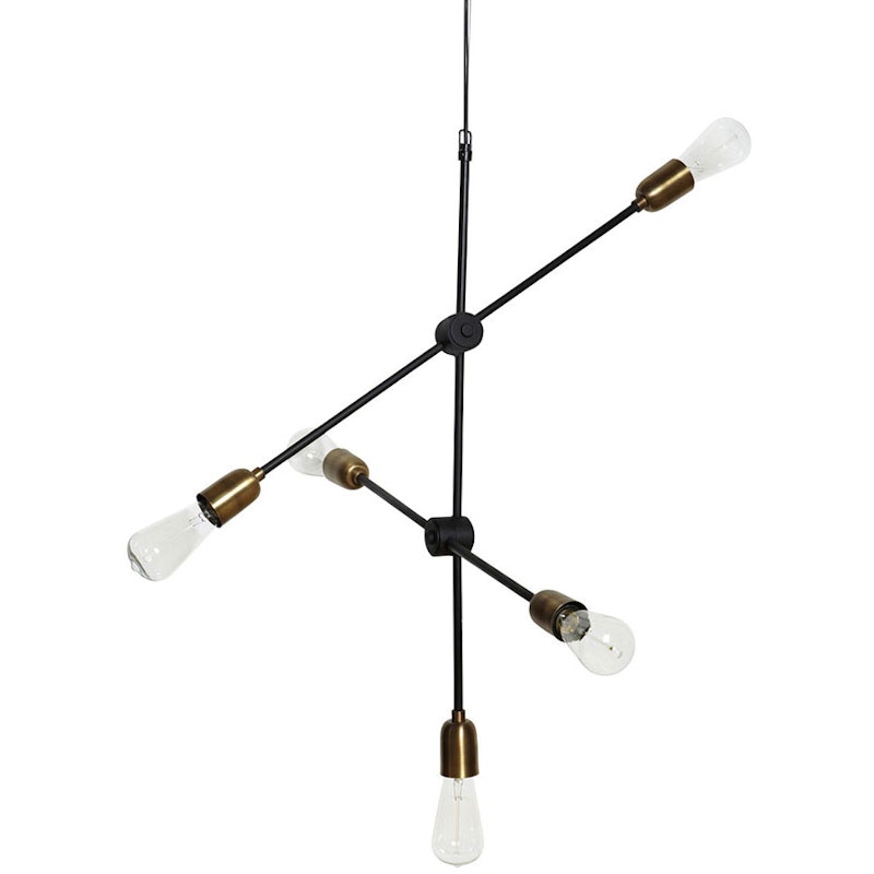 HDMolecular Pendant 78 cm, Brass / Black