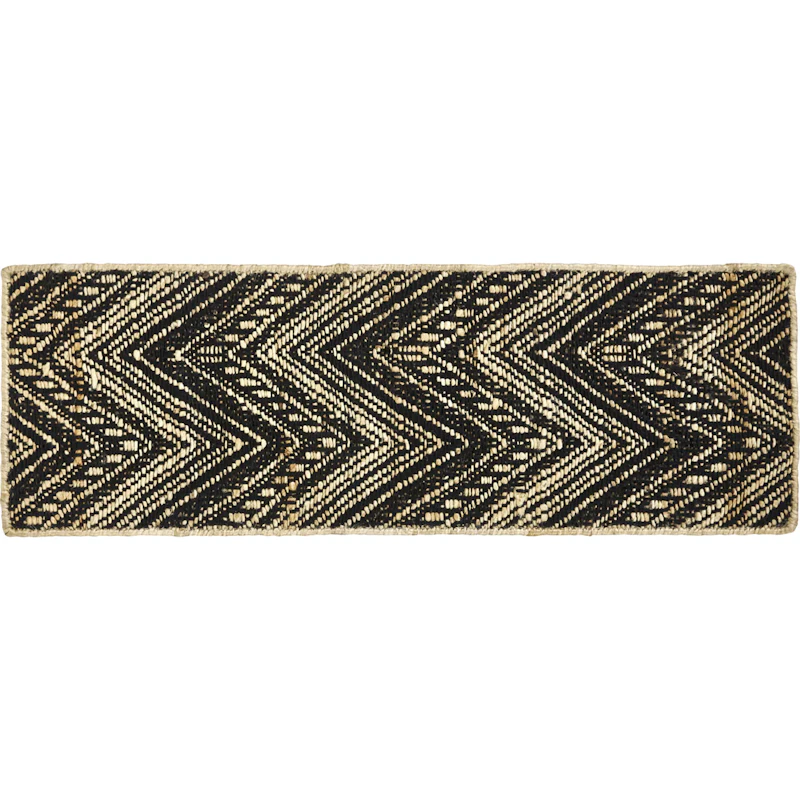 HDMonta Rug 28x83 cm, Black / Natural