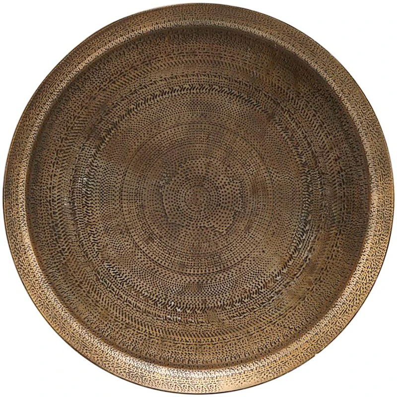 Jhansi Tray 29cm, Antique Brass
