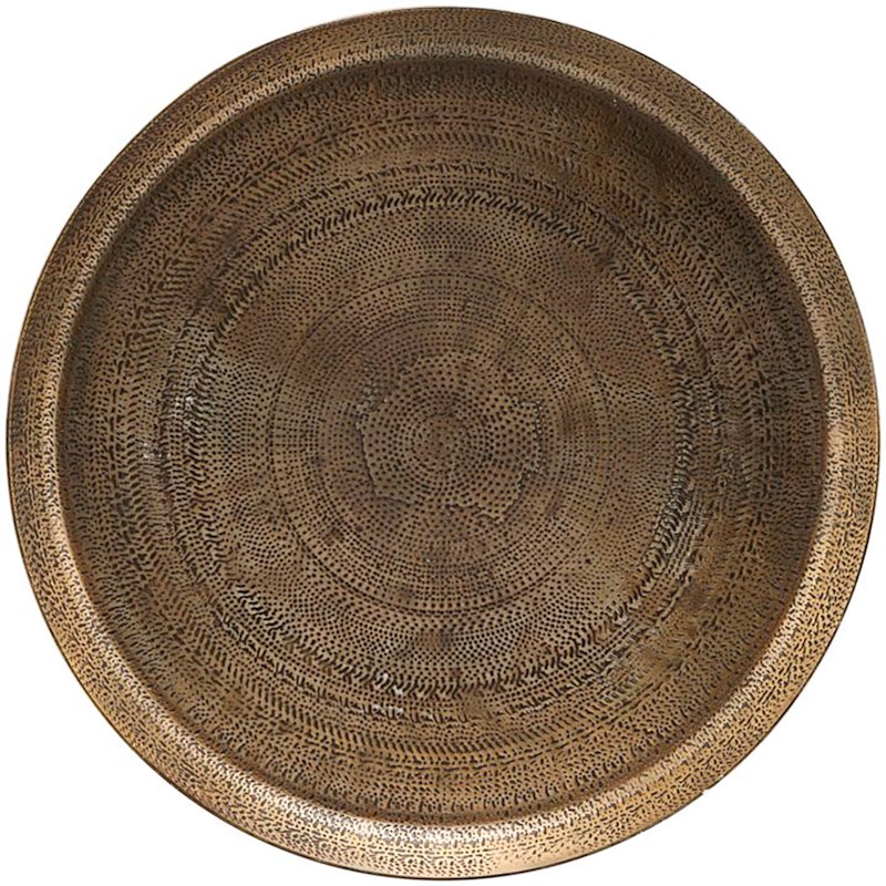 Jhansi Tray 29cm, Antique Brass