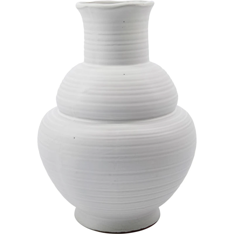 Liva Vase Stoneware H29 cm, White