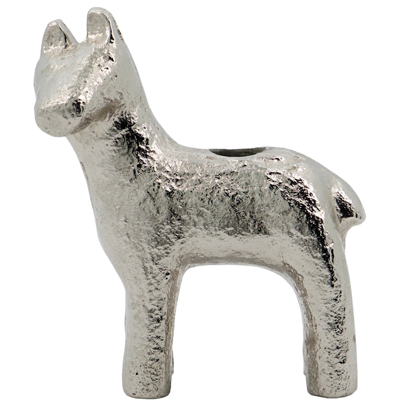 Horse Candle Holder, Antique Silver