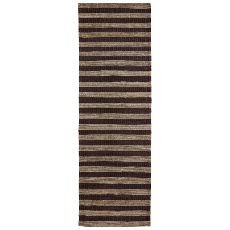 Block Rug 90x300 cm, Brown/Nature