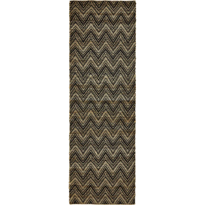 Monta Rug 83x260 cm, Nature/Black