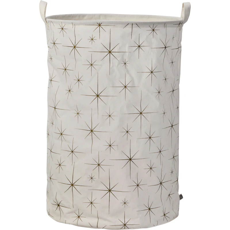 Stars Storage Basket, Off-white / Gold