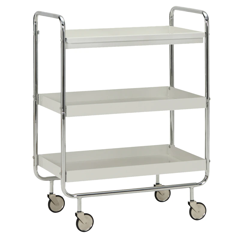 Roll Trolley Large, Chrome / Off-white