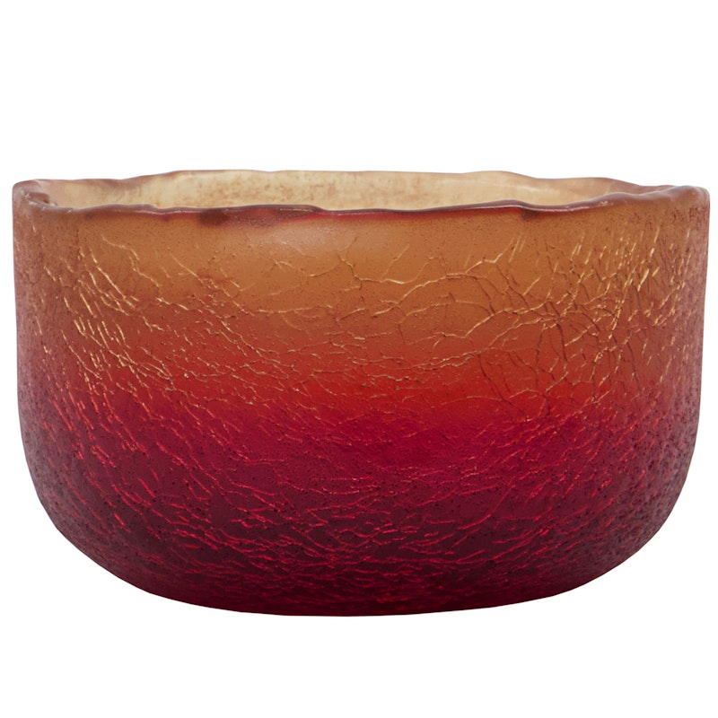 Crackle Tealight Holder, Red