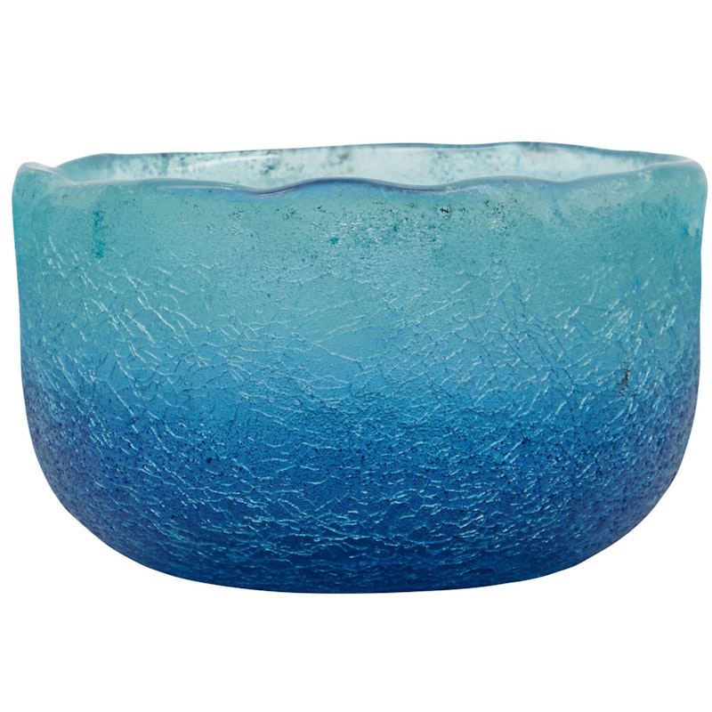 Crackle Tealight Holder, Blue