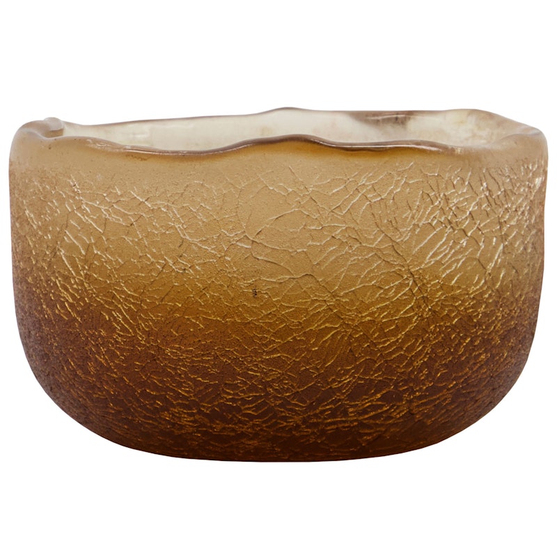 Crackle Tealight Holder, Brown