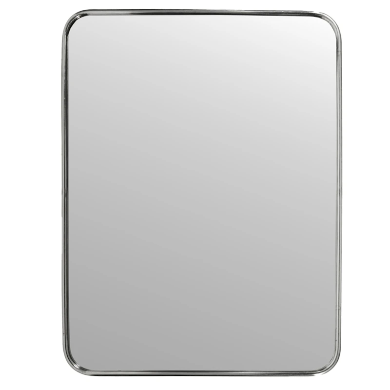 Mirror Wall Mirror 60x80 cm, Brushed Silver