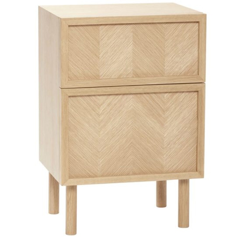 Herringbone Bedside Table