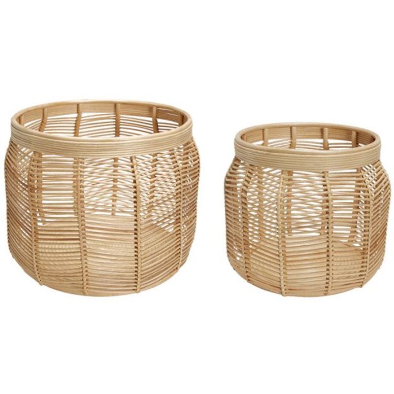 Luna Round Baskets 2-pack, Natural