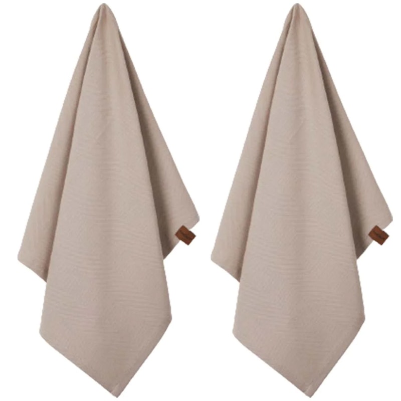 Tea Towel 2-pack, Light Stone