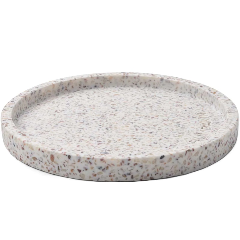 Terrazzo Tray Ø20 cm, White