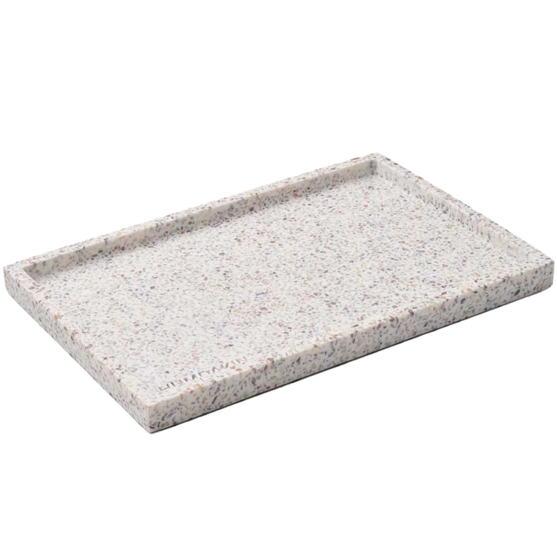 Terrazzo square Tray 30 cm White/Brown