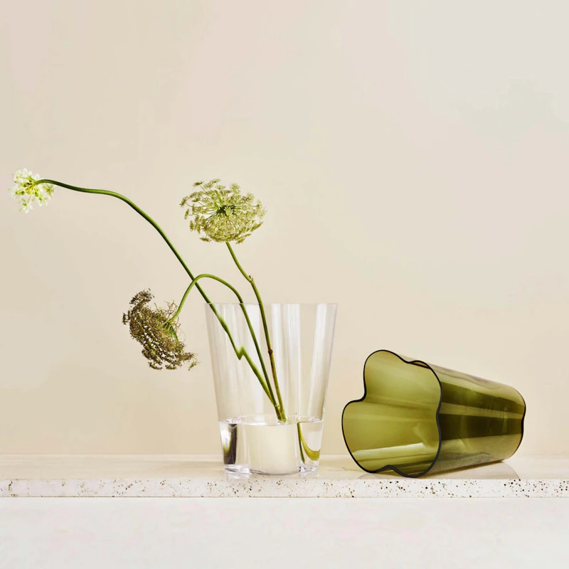 Aalto Vase 27 cm, Moss Green from Iittala | RoyalDesign.co.uk