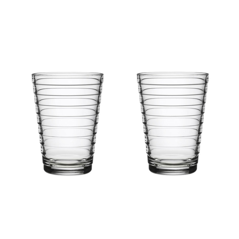Aino Aalto Drinking Glass 33 cl 2-pack, Clear