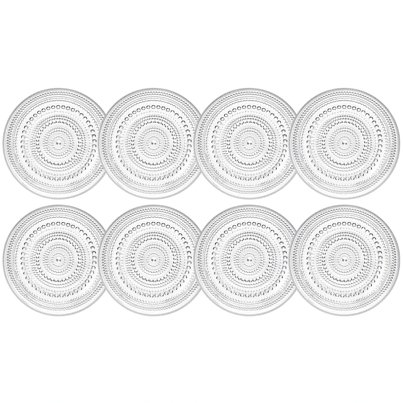 Kastehelmi Side Plate 17 cm 8-pack, Clear