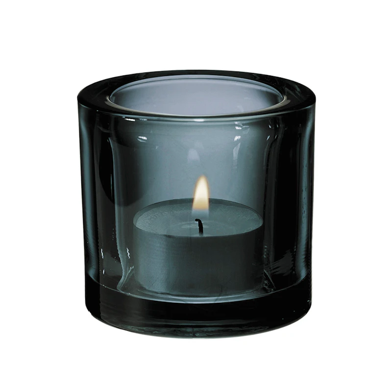 Kivi Tealight Holder 6 cm, Grey