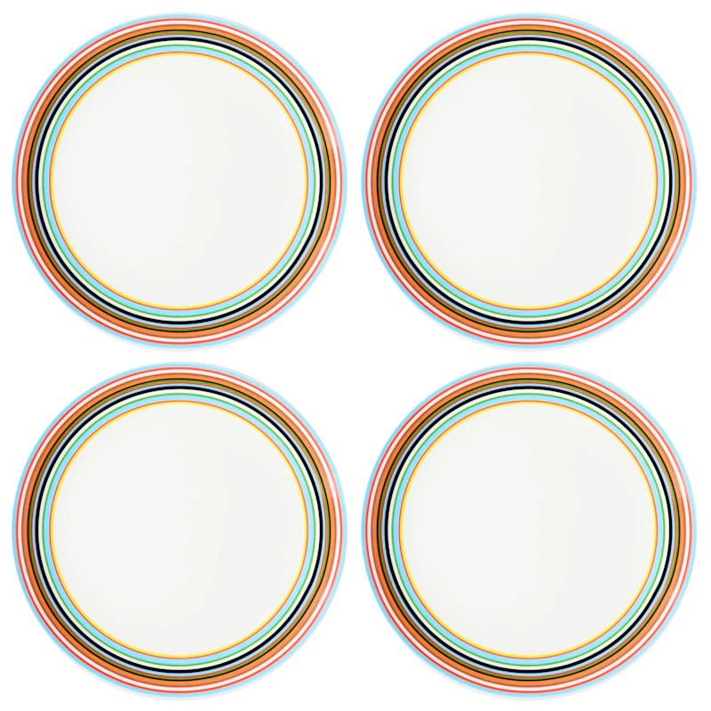 Origo Plate 20 cm 4-pack, Orange