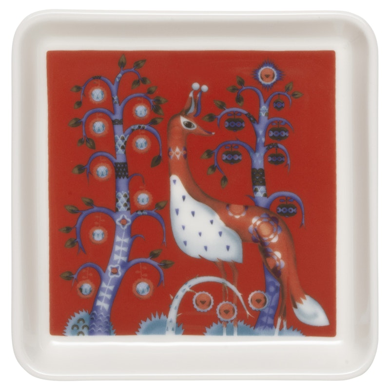 Taika Plate 12x12 cm, Red