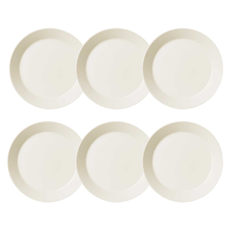 Teema Plate 21 cm White, 6 Pcs