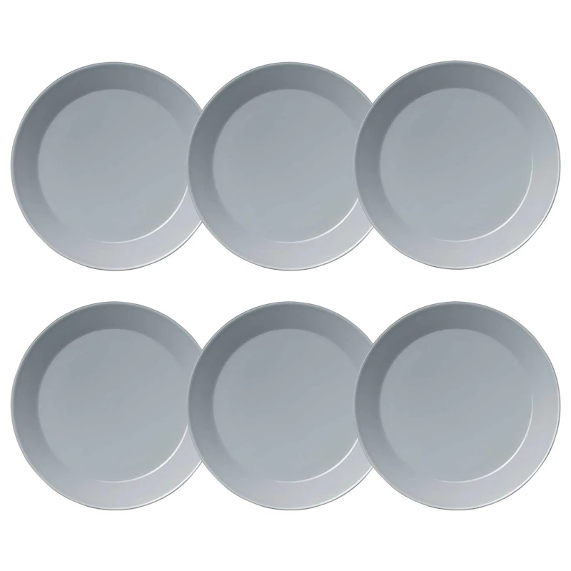 Teema Plate 26 cm Pearl Grey, 6 Pcs