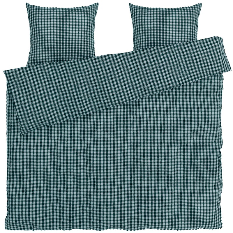 Bæk & Bølge Duvet Cover Set 200x220 cm, Green / Light Blue