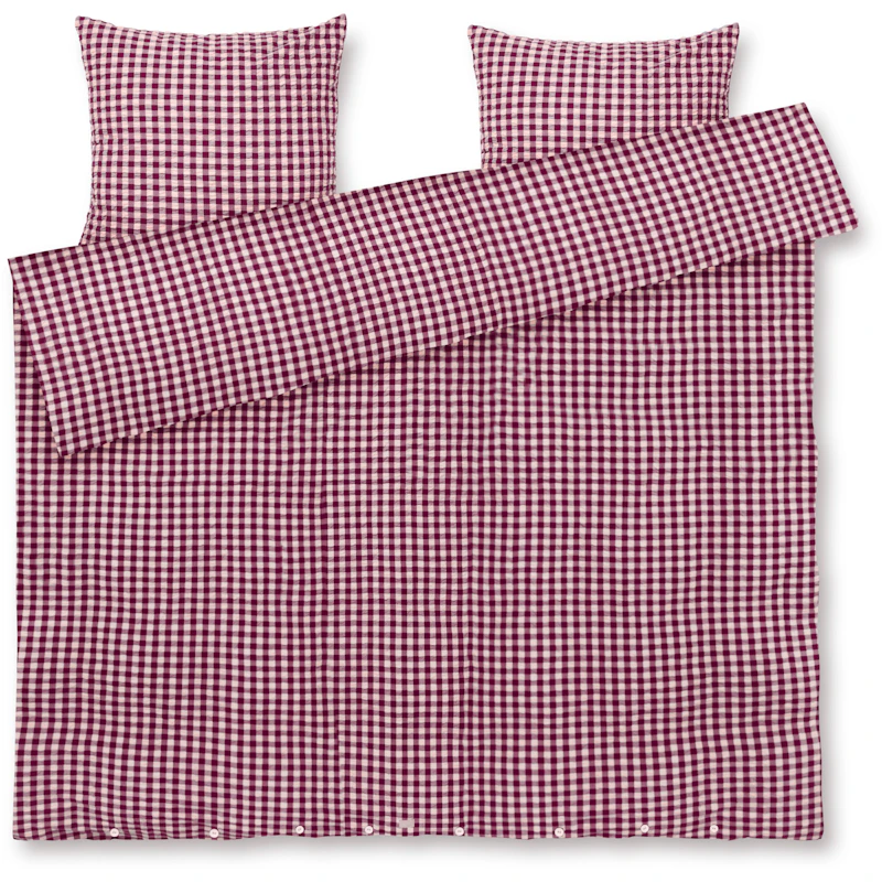Bæk & Bølge Duvet Cover Set 200x220 + 60x63 cm, Pink / Plum