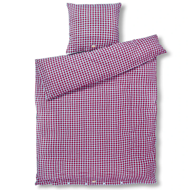 Bæk&Bølge Duvet Cover Set 140x200 + 60x63, Fuchsia / Mint